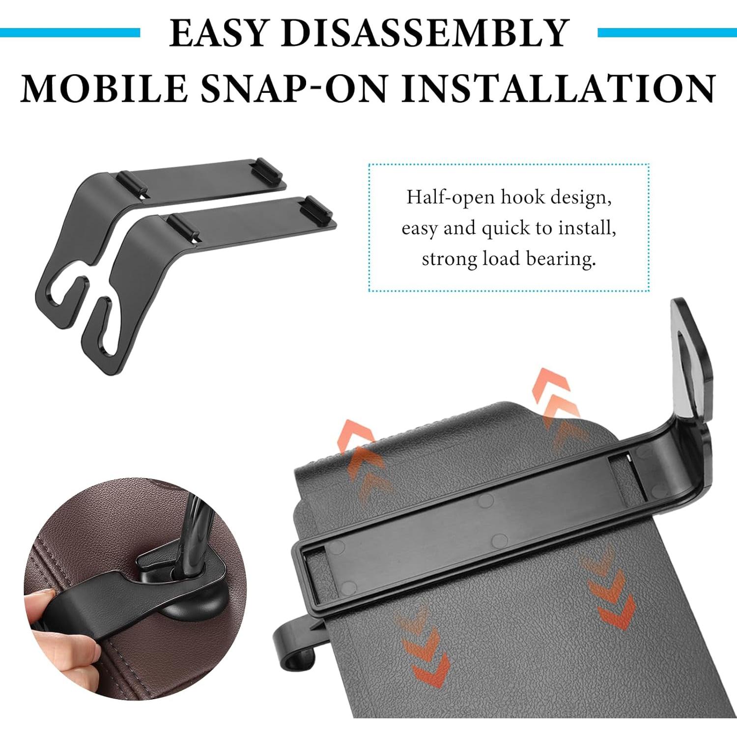 Organizador de respaldo de asiento NYTKL con 2 portavasos y ganchos