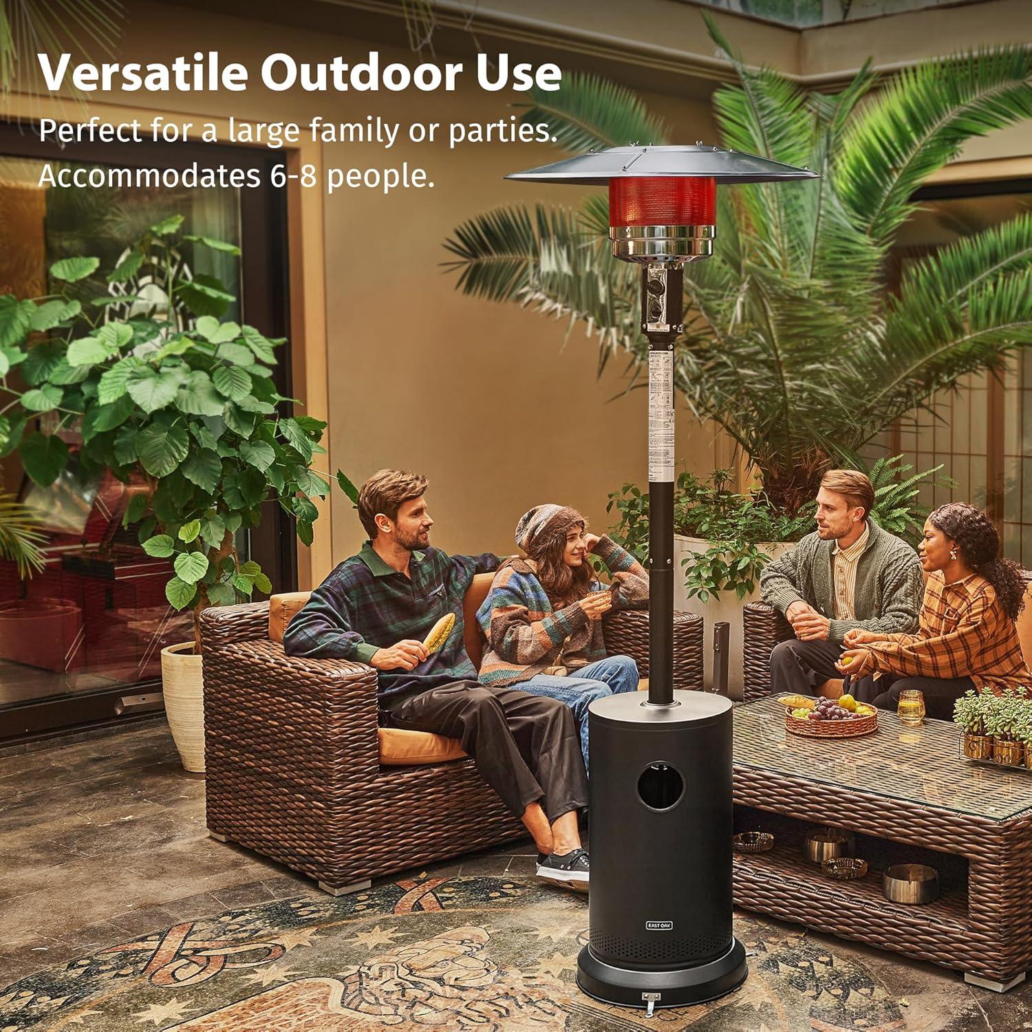 Calentador de Patio EAST OAK 50,000 BTU Propano Negro