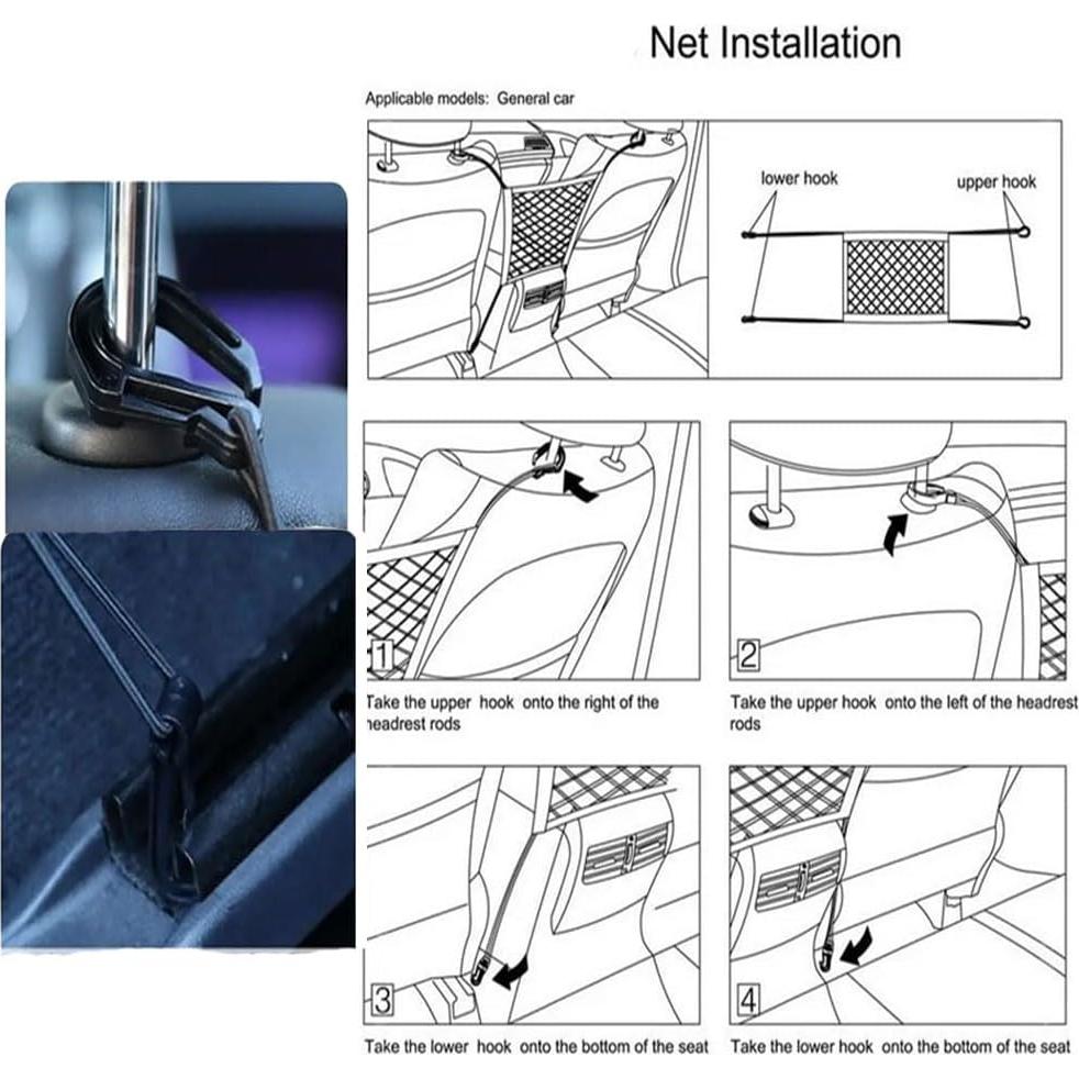 Organizador de Malla para Automóvil LNtech 3 Capas Negro