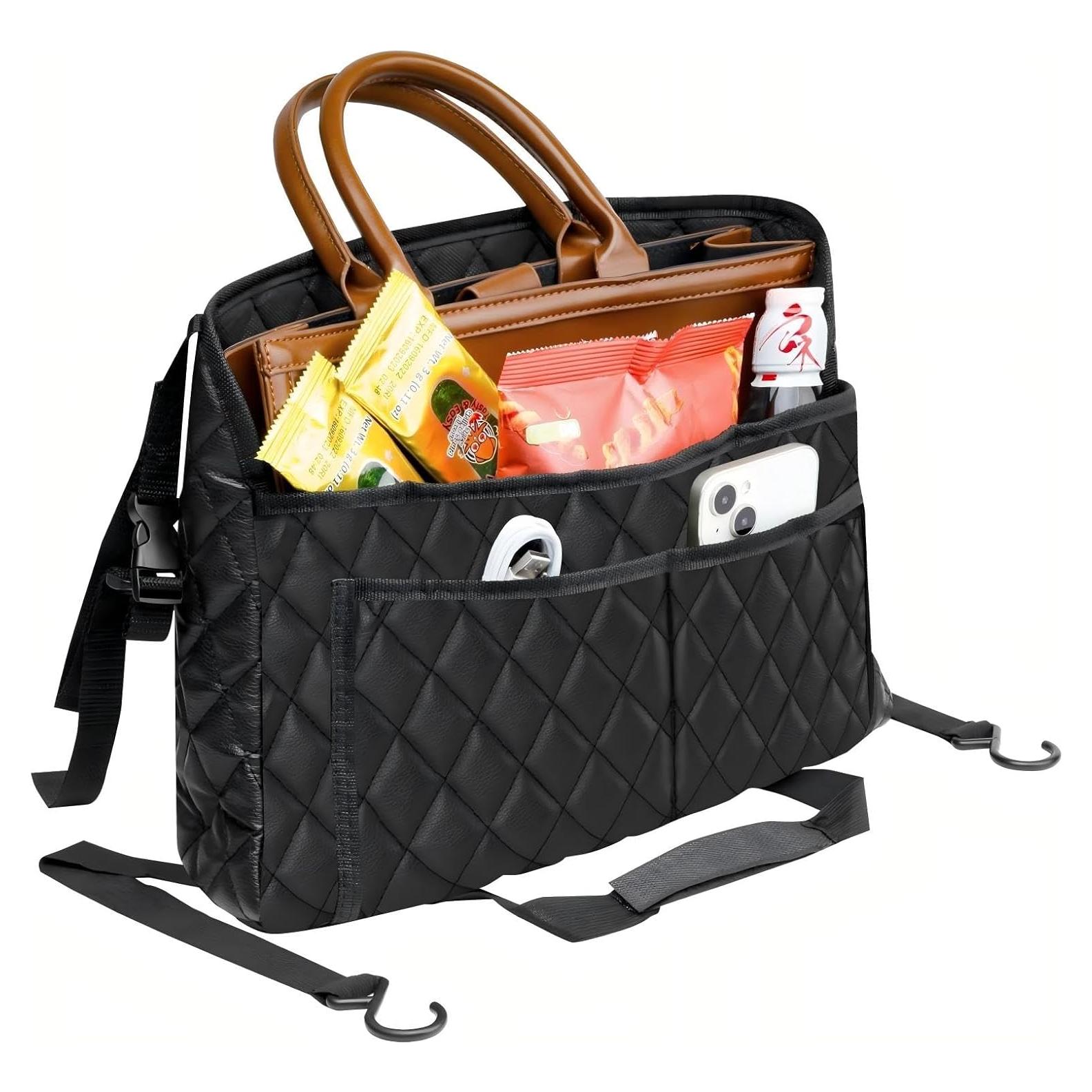 Soporte de bolso para automóvil SunlightXS negro 37.4x25 cm