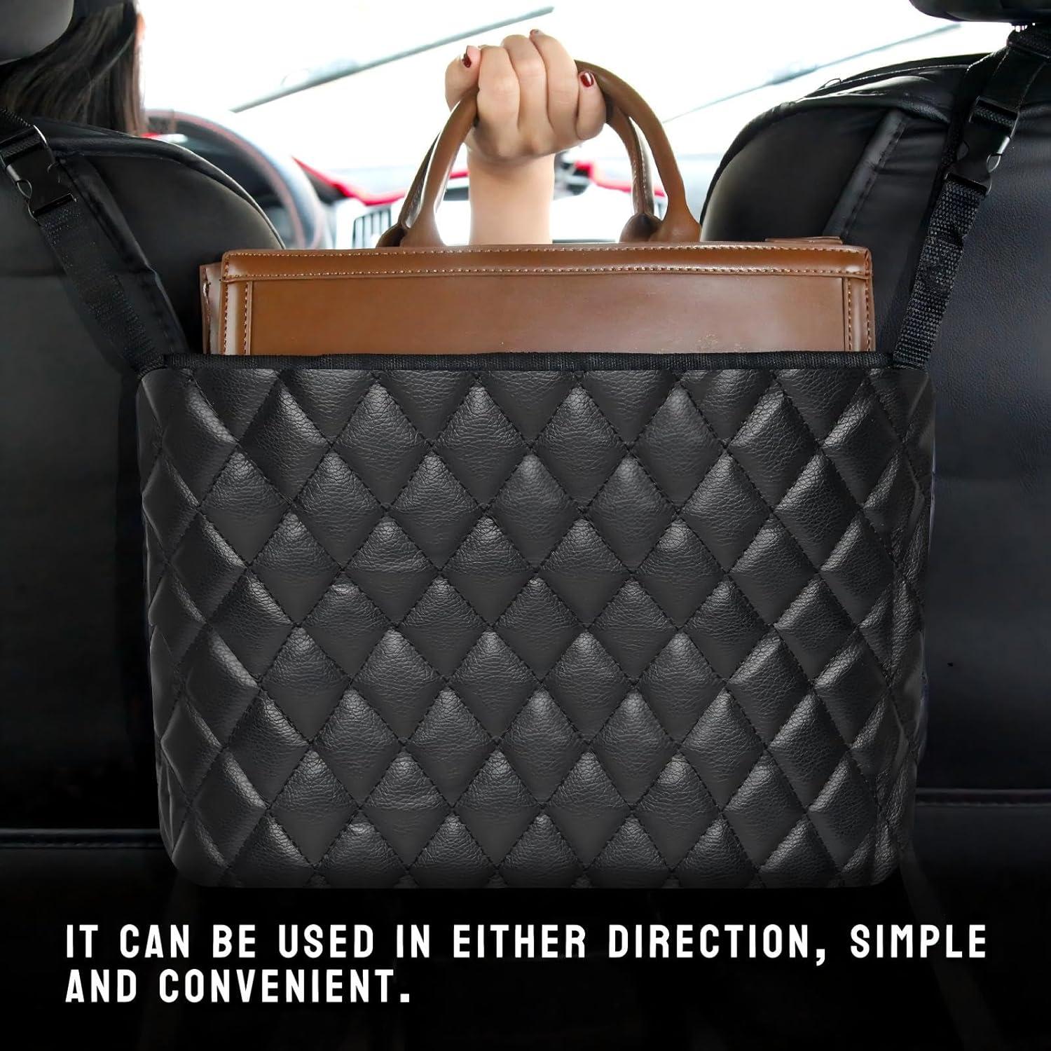 Soporte de bolso para automóvil SunlightXS negro 37.4x25 cm