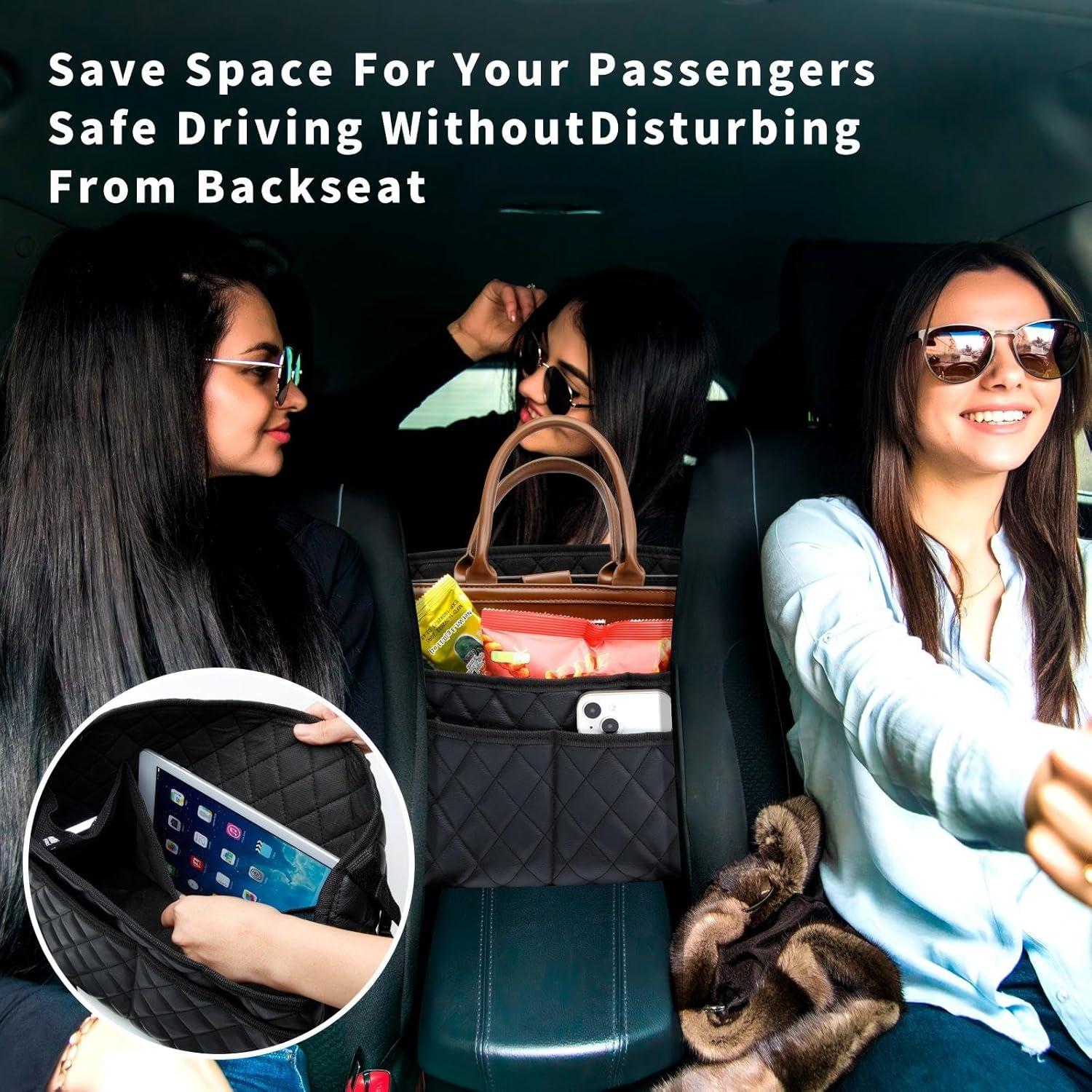 Soporte de bolso para automóvil SunlightXS negro 37.4x25 cm