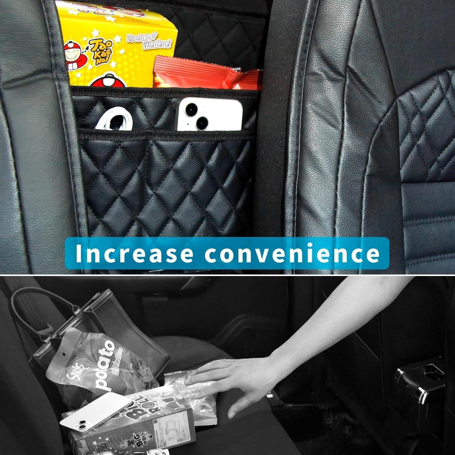 Soporte de bolso para automóvil SunlightXS negro 37.4x25 cm