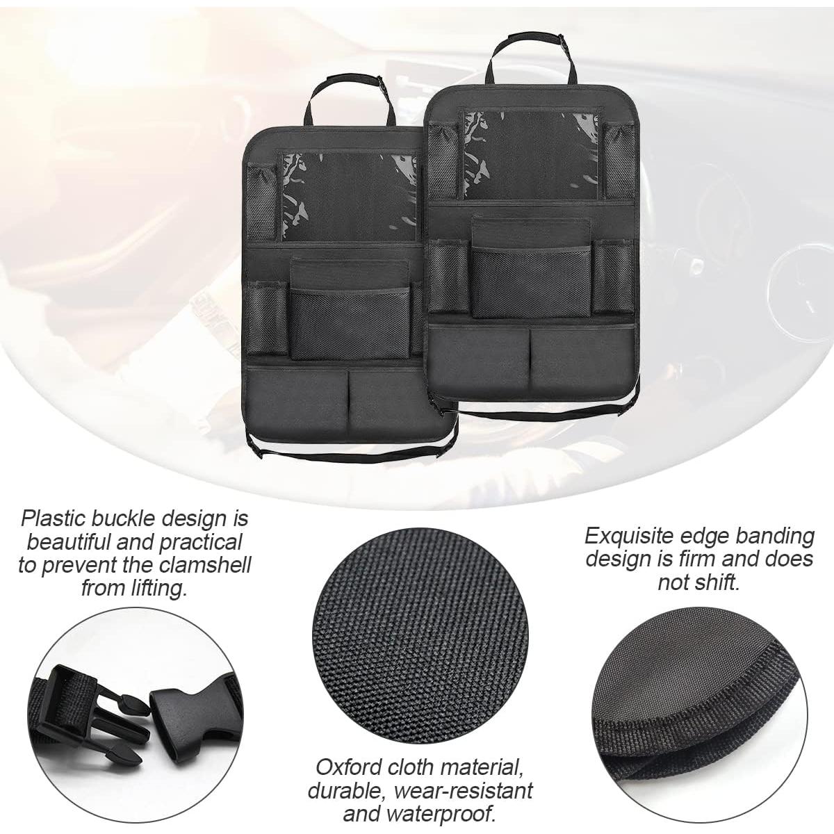 Caddy de Almacenamiento para Asiento Trasero Hanemia 63.5x48.3cm 9 Compartimentos