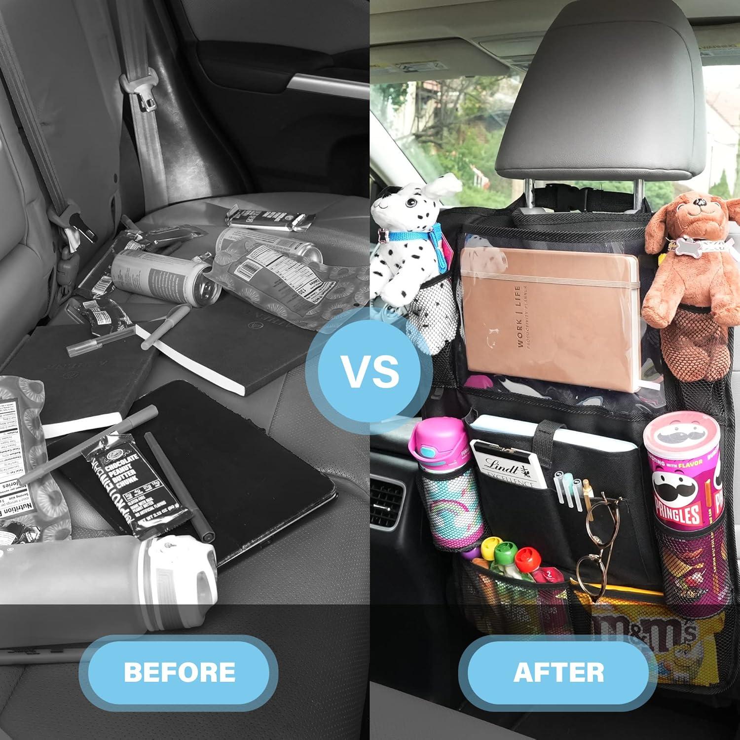 Organizador de Asiento de Coche Haussimple 2-Pack con Soporte para Tableta