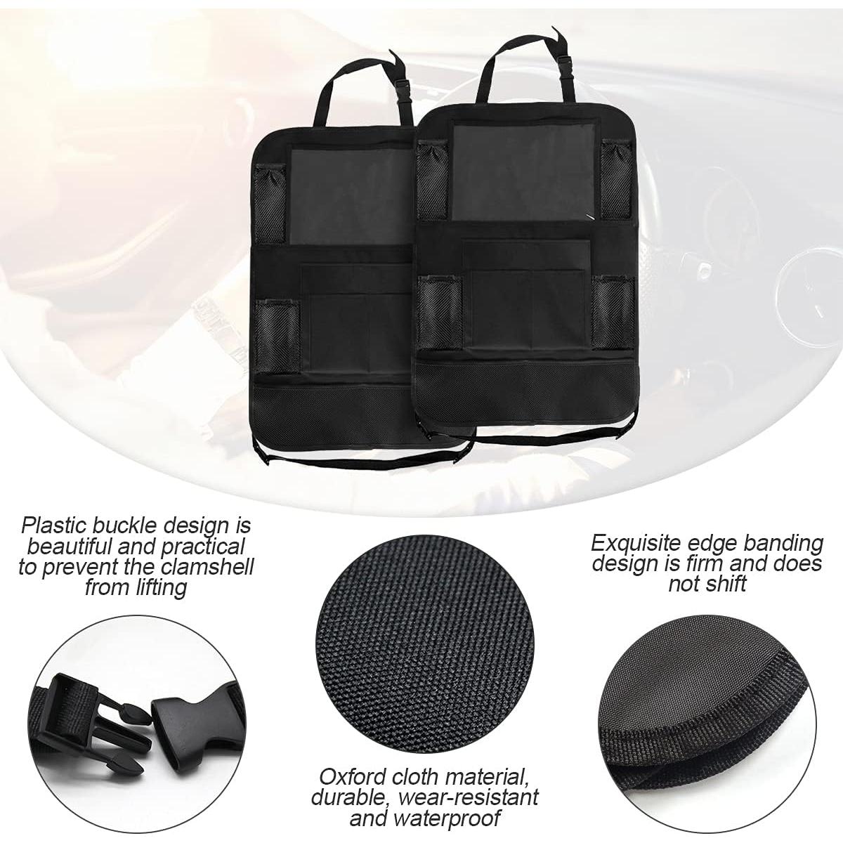 Organizador de Respaldo de Asiento de Coche Osilly - 2 Bolsas, 9 Bolsillos, Impermeable