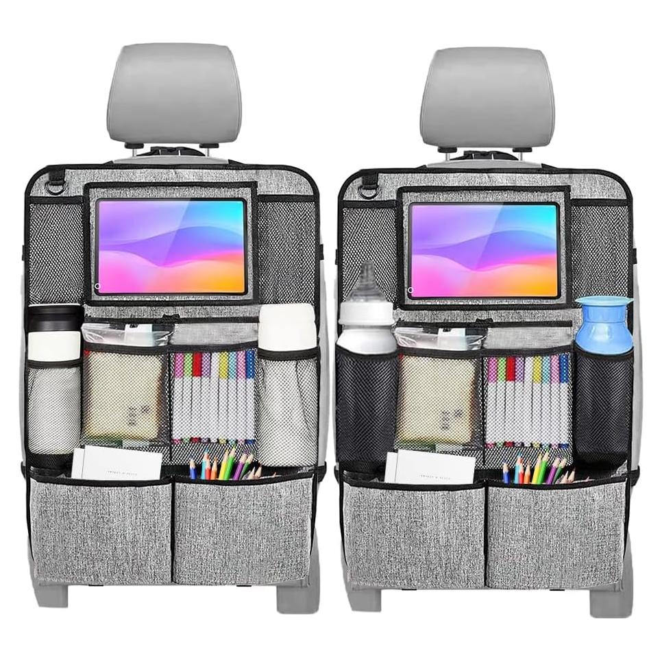 Organizador de Respaldo de Asiento de Coche KHGUZ Gris 45x65cm