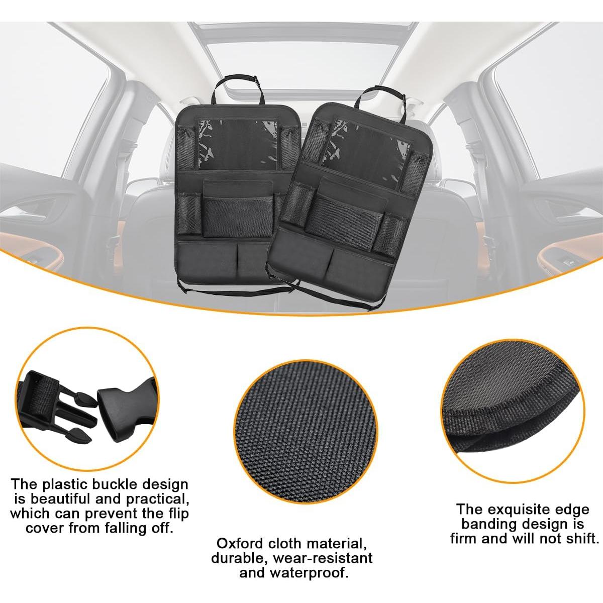 Organizador de Respaldo de Asiento de Coche KHGUZ Gris 45x65cm