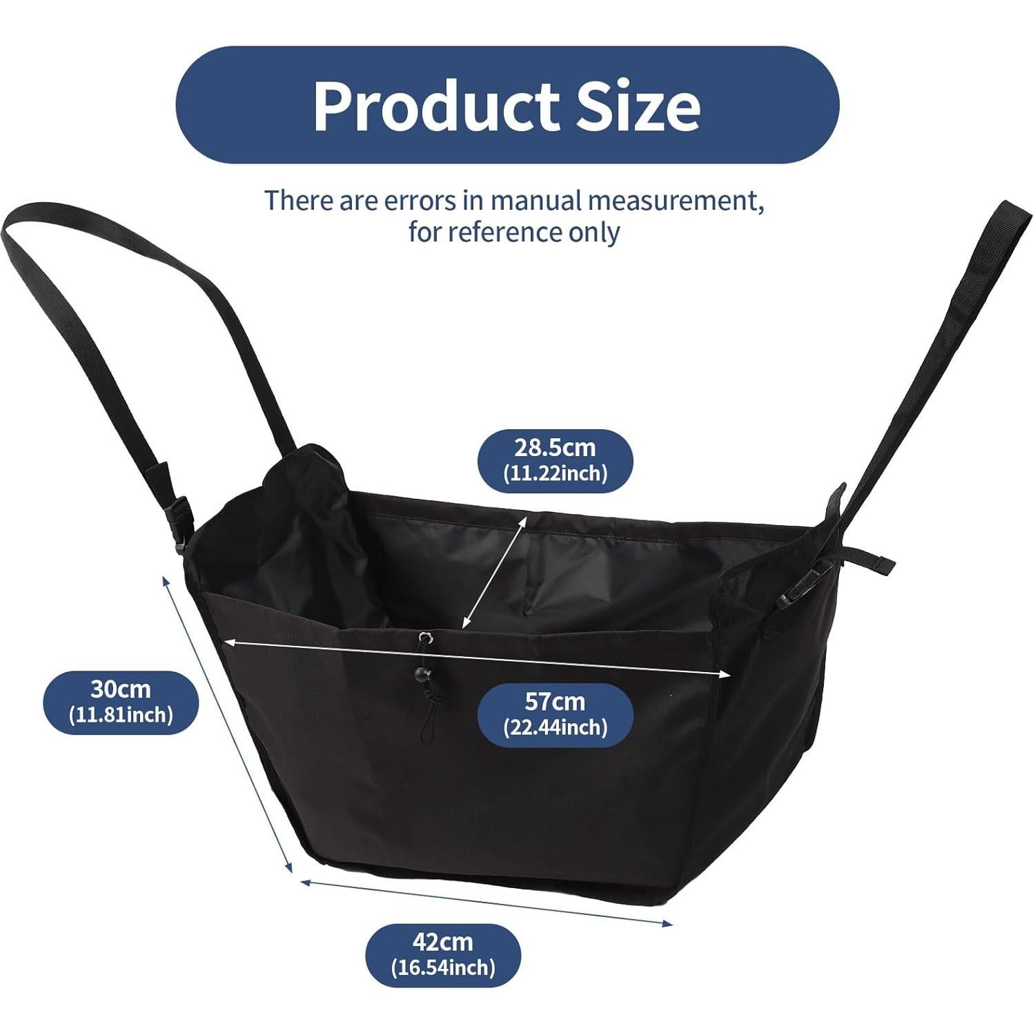 Organizador de Asiento de Coche Ecoshire 50L Plegable Negro