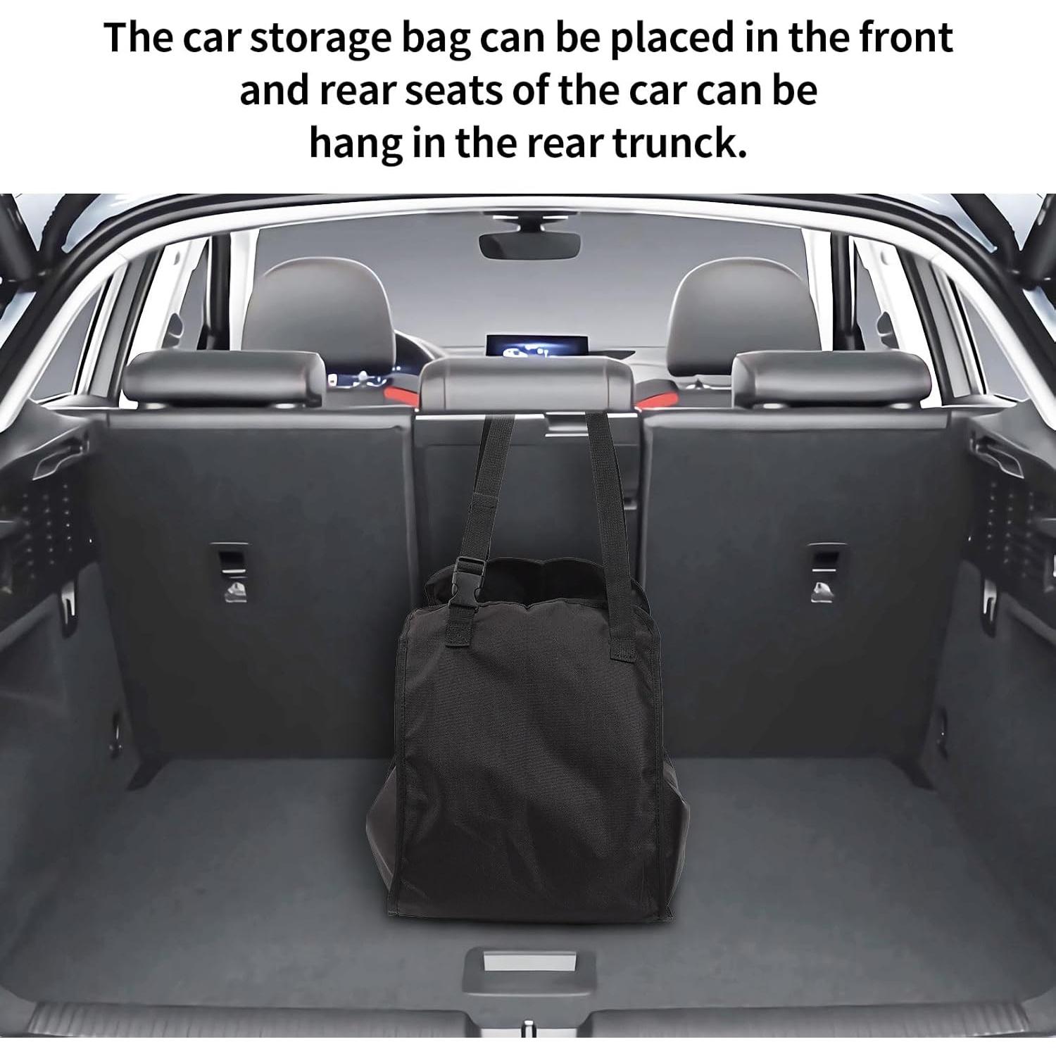 Organizador de Asiento de Coche Ecoshire 50L Plegable Negro