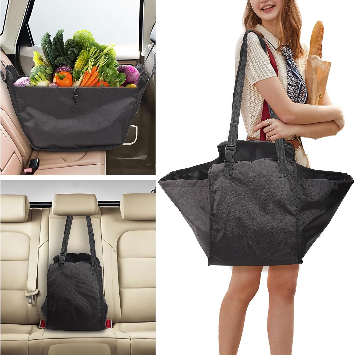 Organizador de Asiento de Coche Ecoshire 50L Plegable Negro
