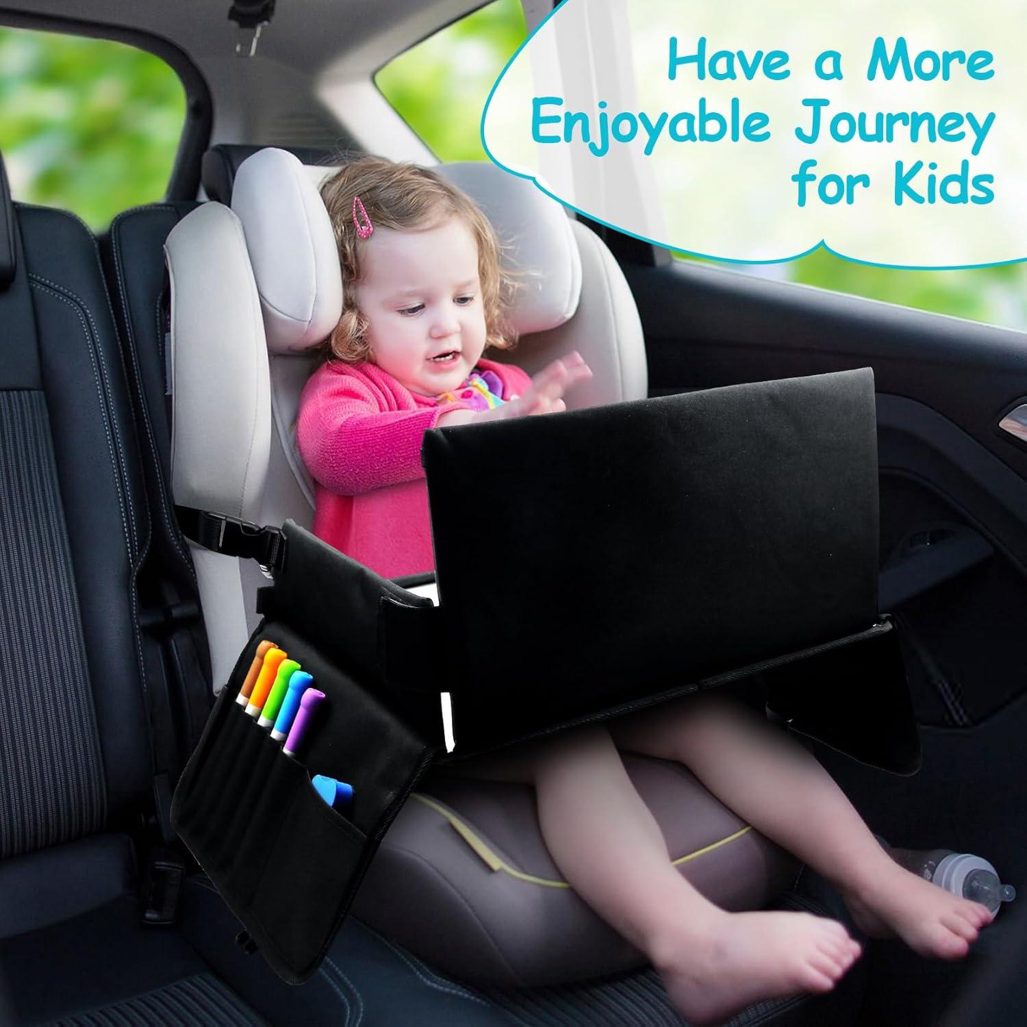 Bandeja de Viaje para Niños Julaiwy - Organizador para Coche Negro