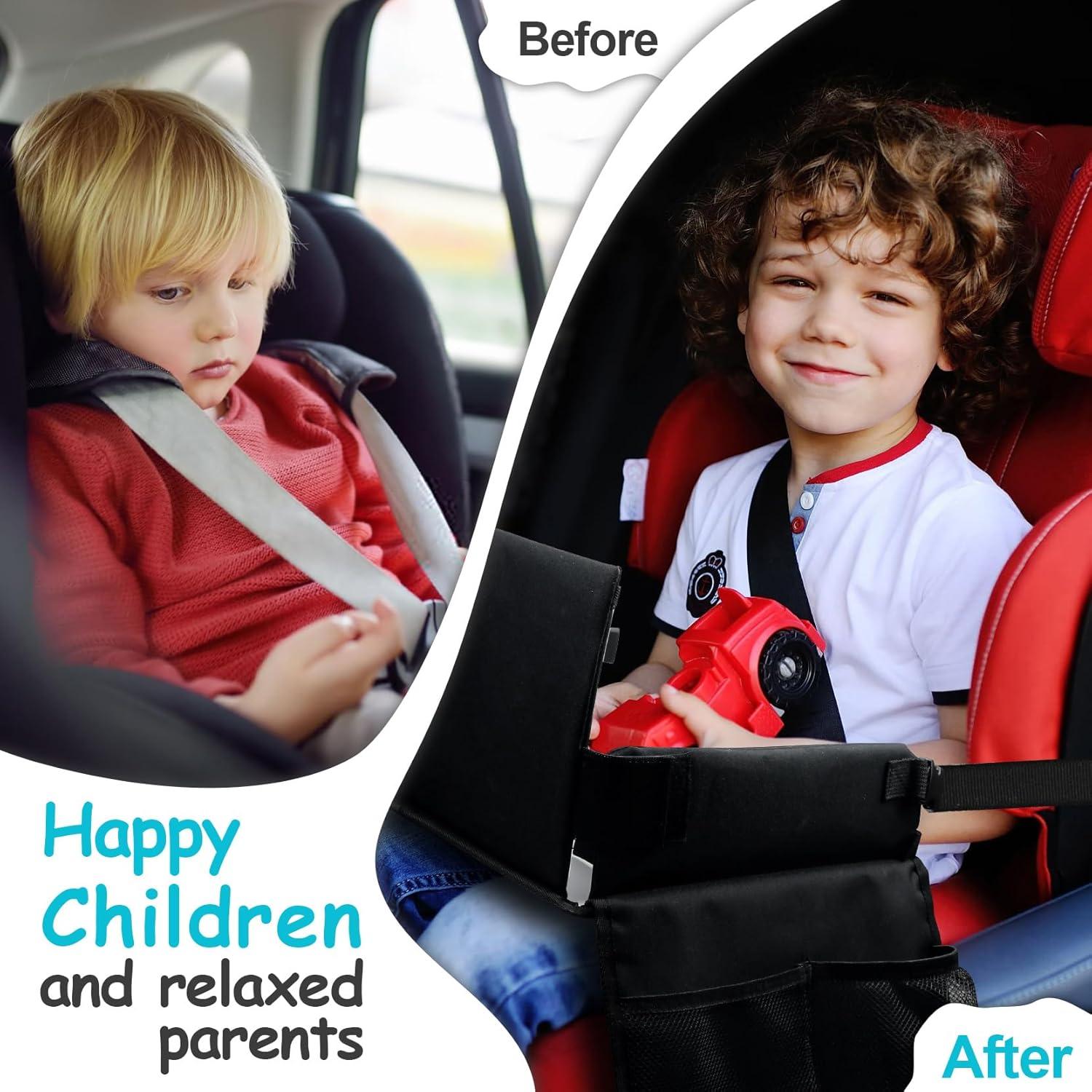 Bandeja de Viaje para Niños Julaiwy - Organizador para Coche Negro