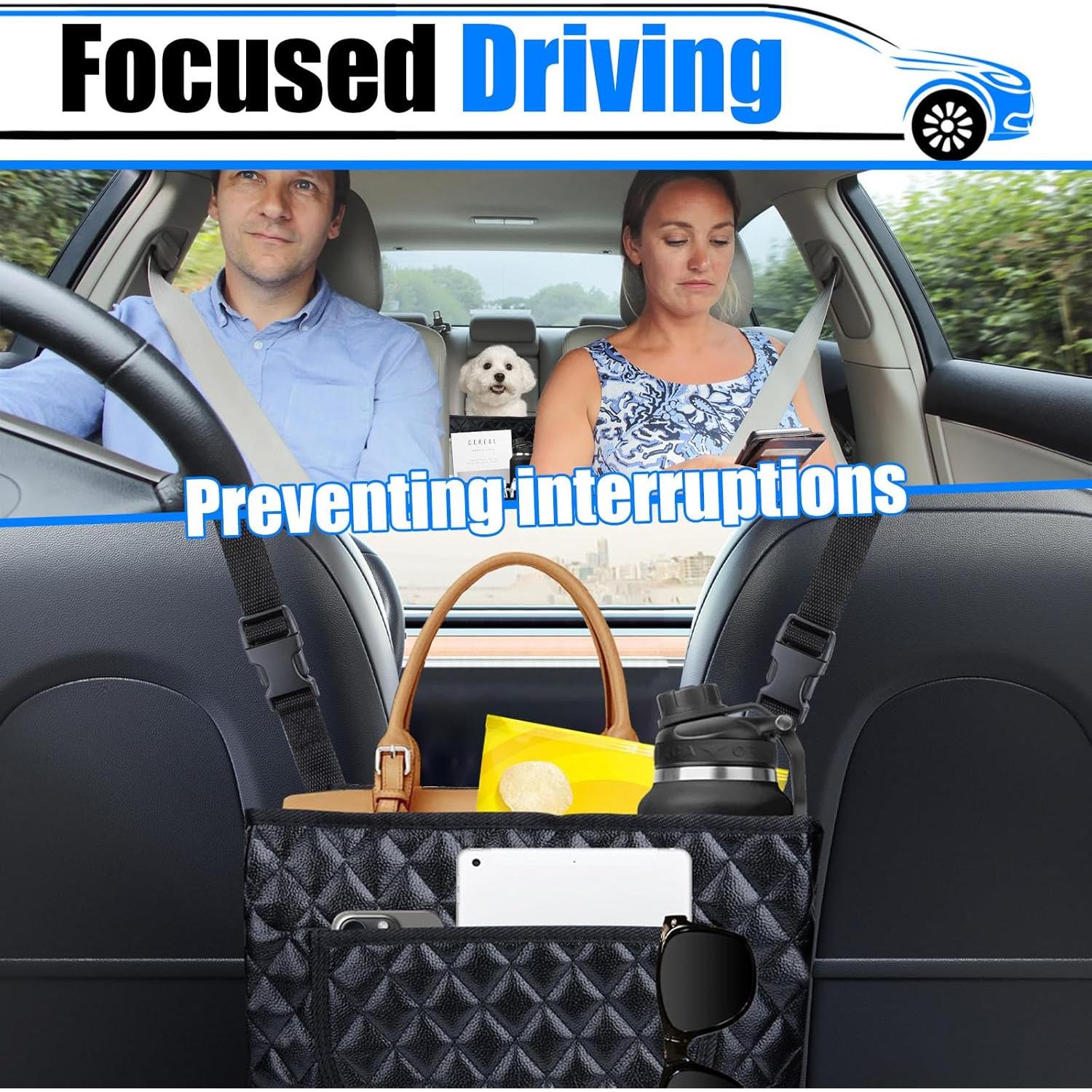 Soporte de bolso de coche BFXM, organizador de cuero, 38x14x26cm