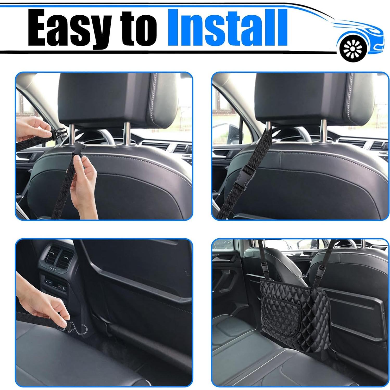 Soporte de bolso de coche BFXM, organizador de cuero, 38x14x26cm