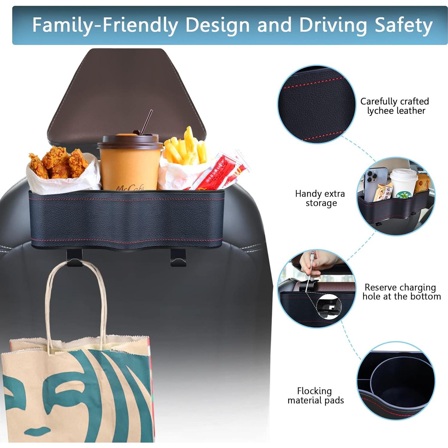 Organizador de Asiento Trasero de Coche JELOVA con Portavasos