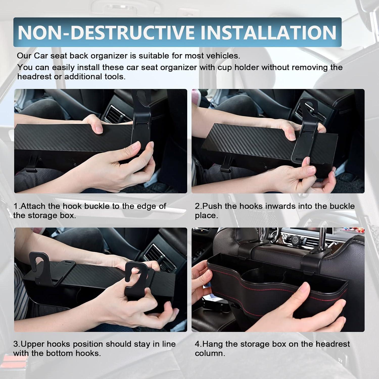 Organizador de Asiento Trasero de Coche JELOVA con Portavasos