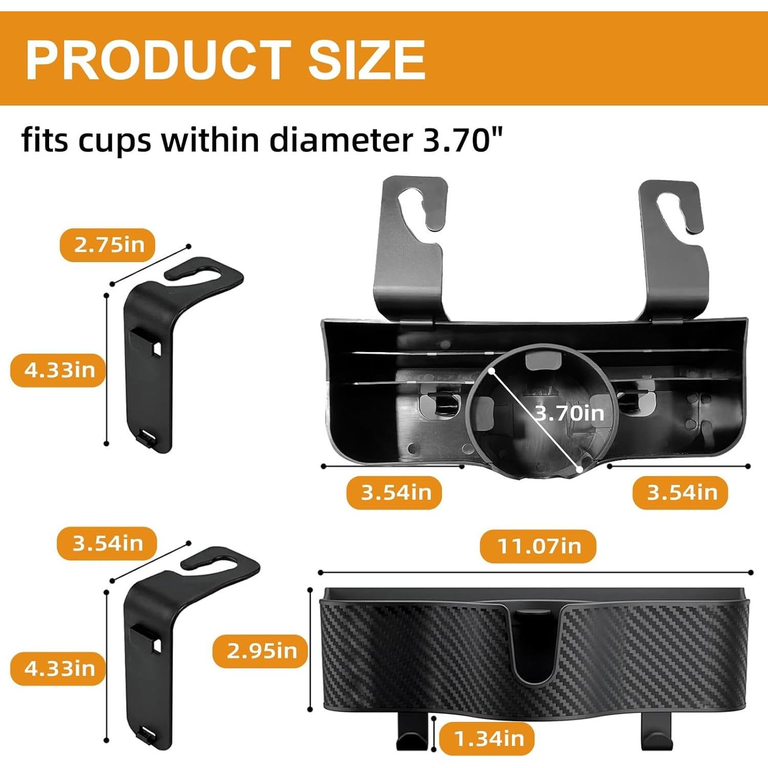 Organizador de Asiento Trasero 4 en 1 PANSDORE Negro