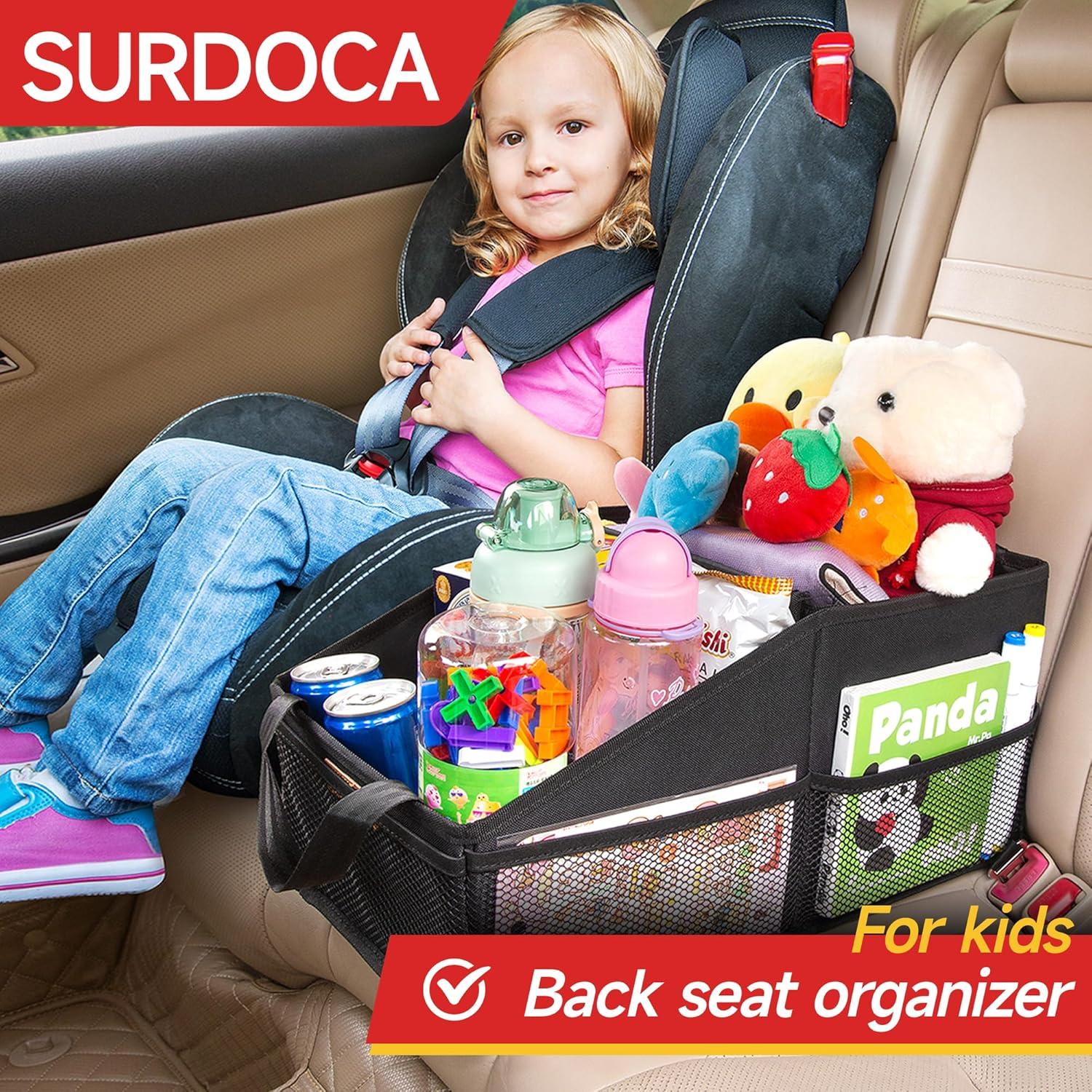 Organizador de Asiento de Coche SURDOCA Negro Plegable 44x24x22cm