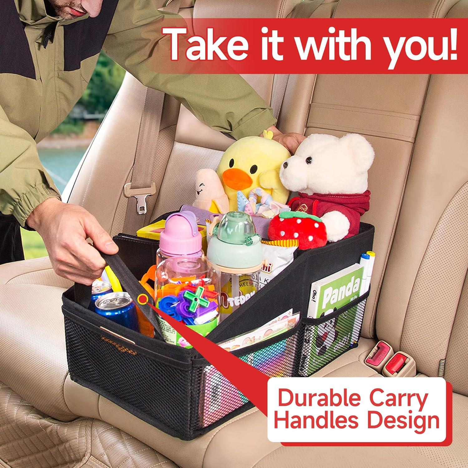 Organizador de Asiento de Coche SURDOCA Negro Plegable 44x24x22cm