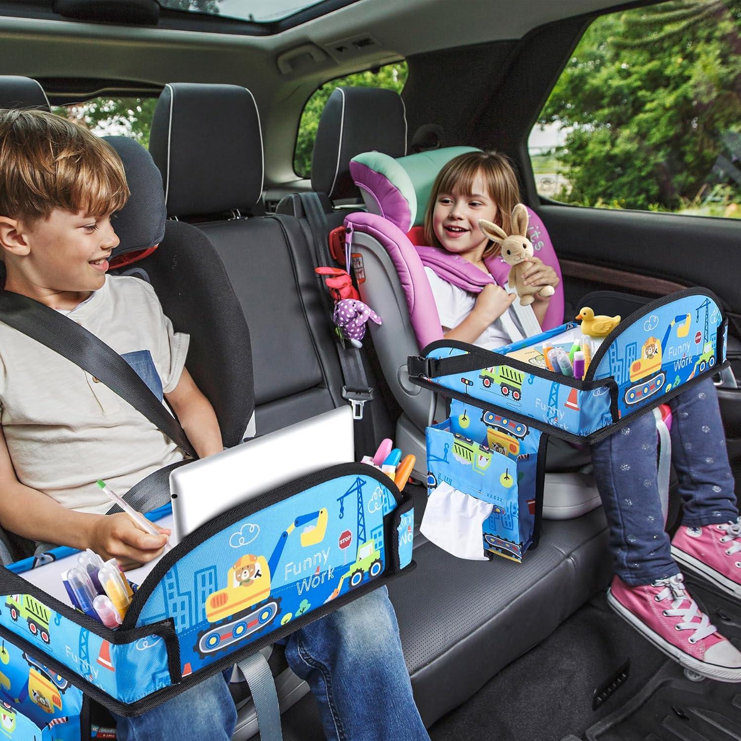 Bandeja de Viaje UTOLOVE para Niños Azul Claro con Organizador