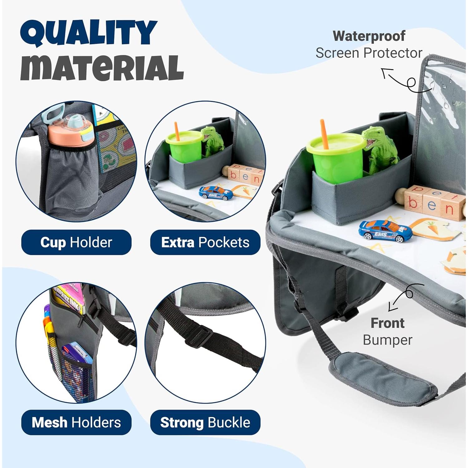 Bandeja de Viaje para Niños WITRIP con Pizarra Borrado Seco