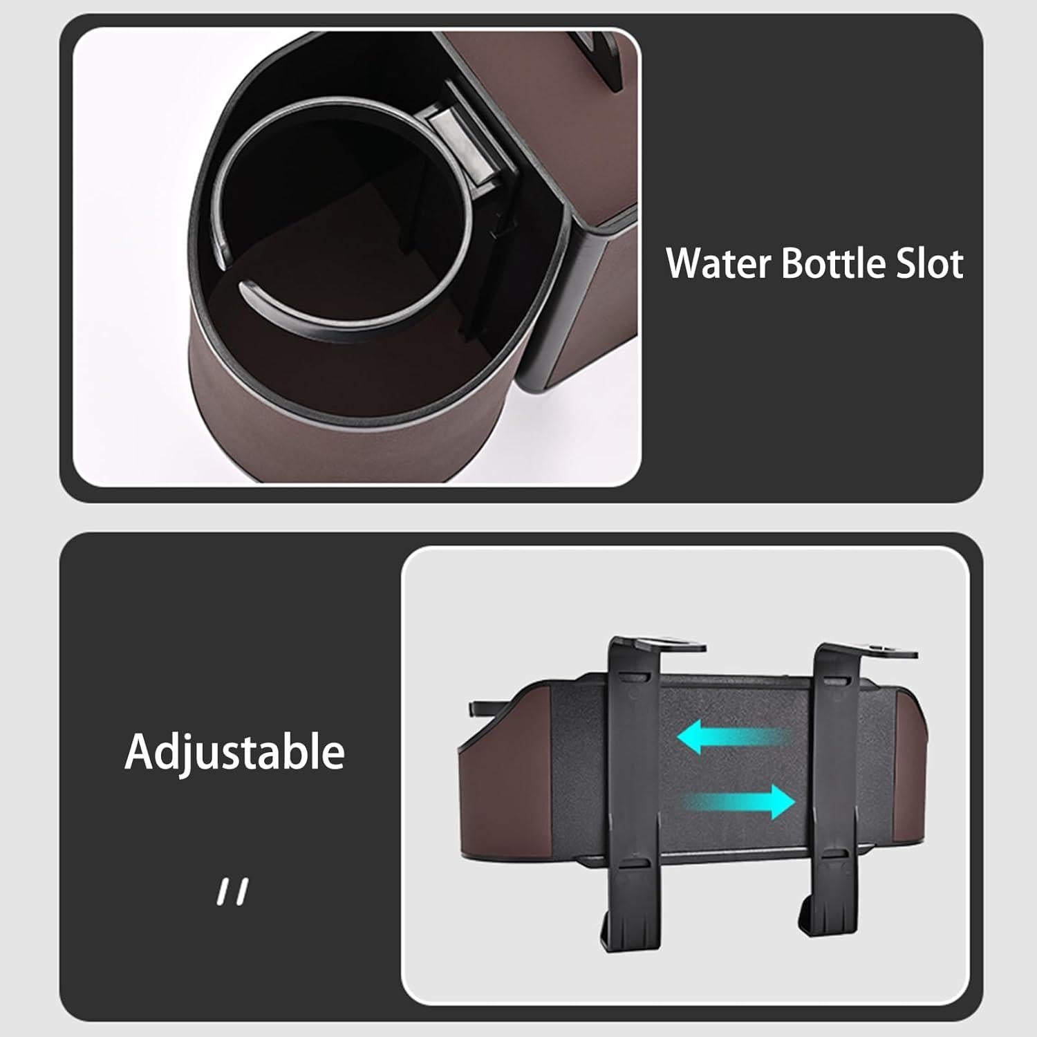 Organizador de Asiento Trasero Joezhe 4 en 1 Multifuncional Negro