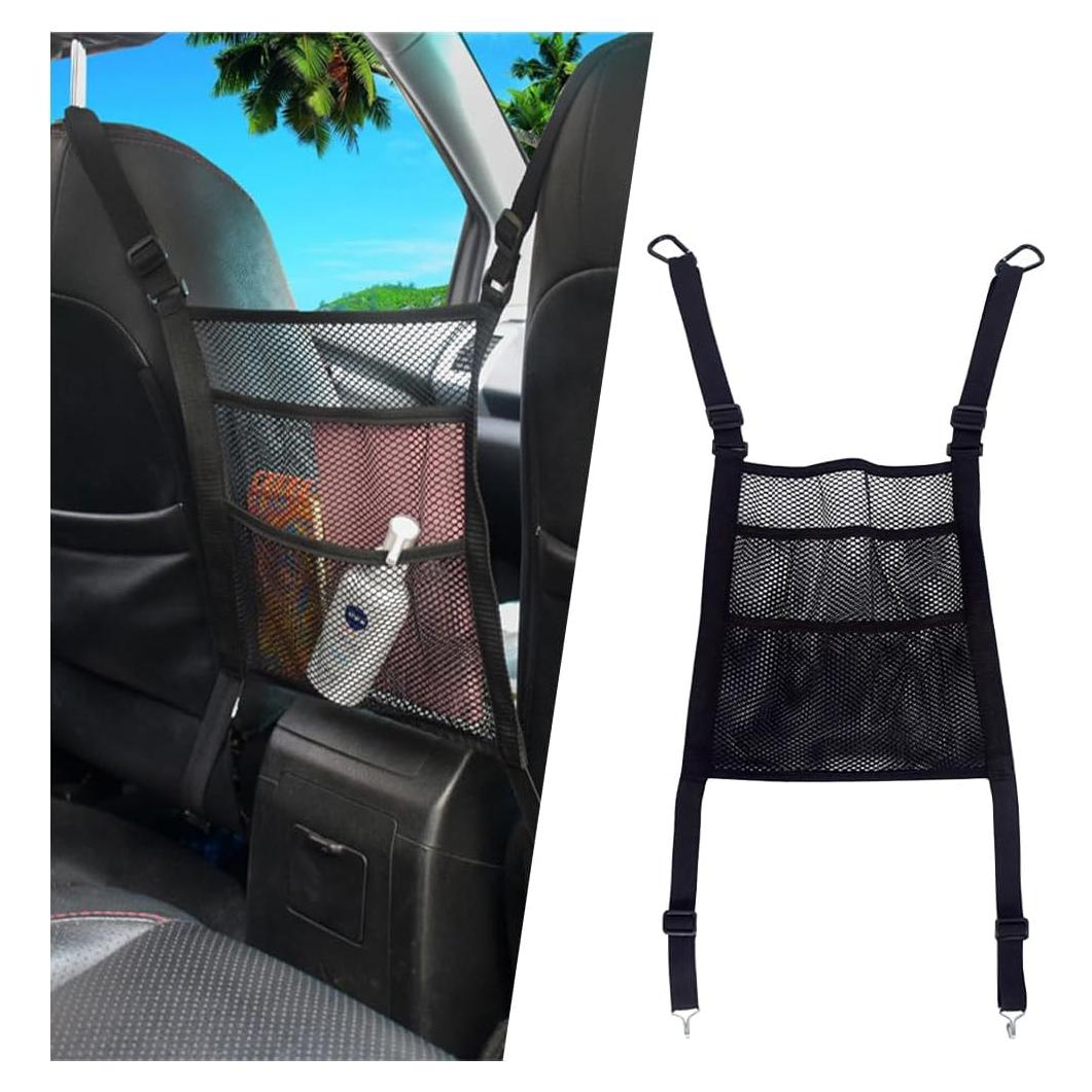 Organizador de Malla para Auto Zipelo, 3 Capas, Negro