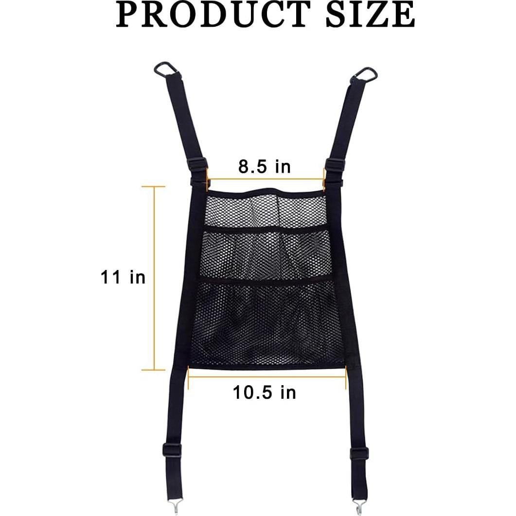 Organizador de Malla para Auto Zipelo, 3 Capas, Negro
