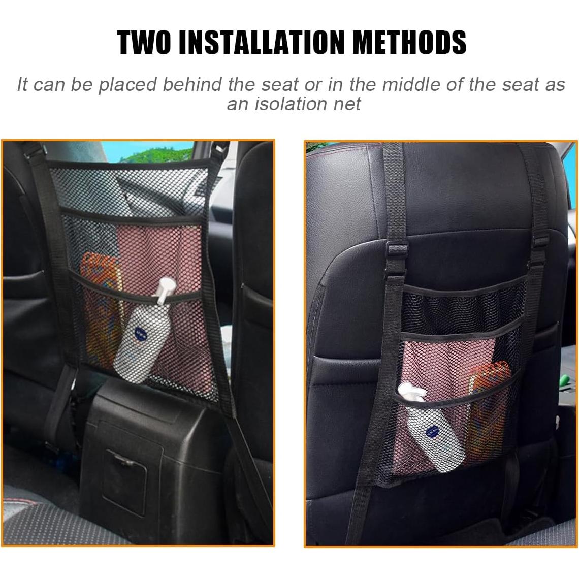 Organizador de Malla para Auto Zipelo, 3 Capas, Negro