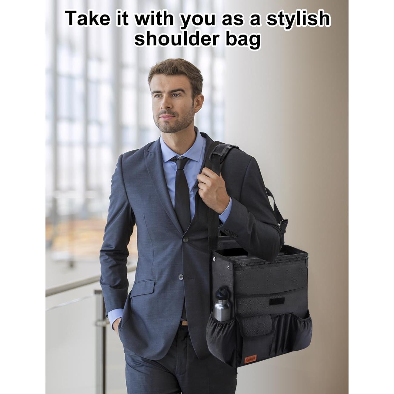 Organizador de Asiento de Auto Smof Negro con Compartimento para Laptop