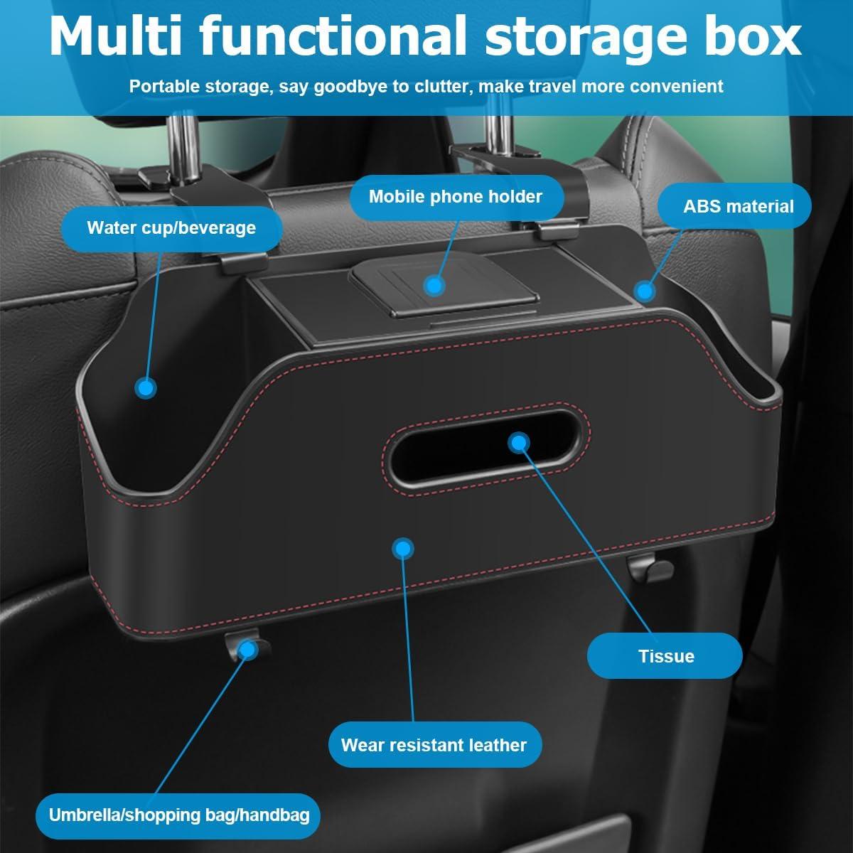 Organizador de Respaldo de Asiento de Auto zipelo Negro 29x12.5cm