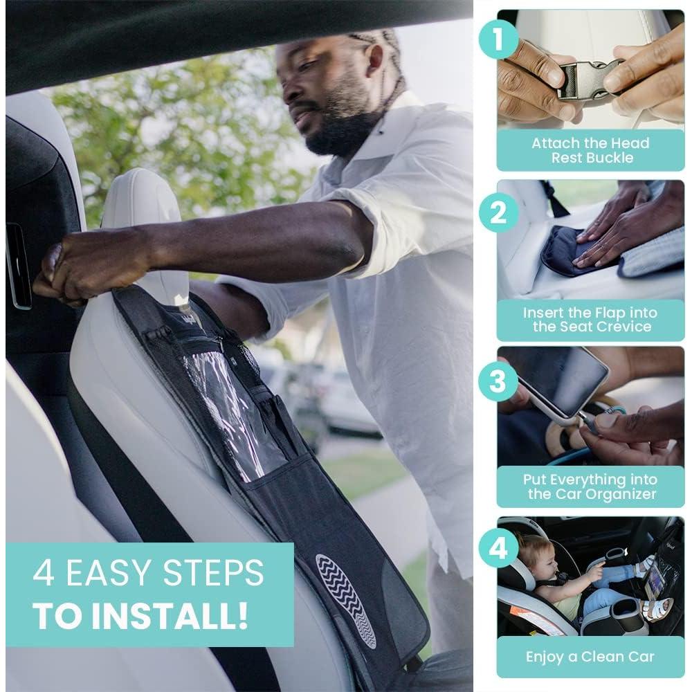 Organizador de Asiento de Coche Lulyboo Negro 22.86x50.8 cm