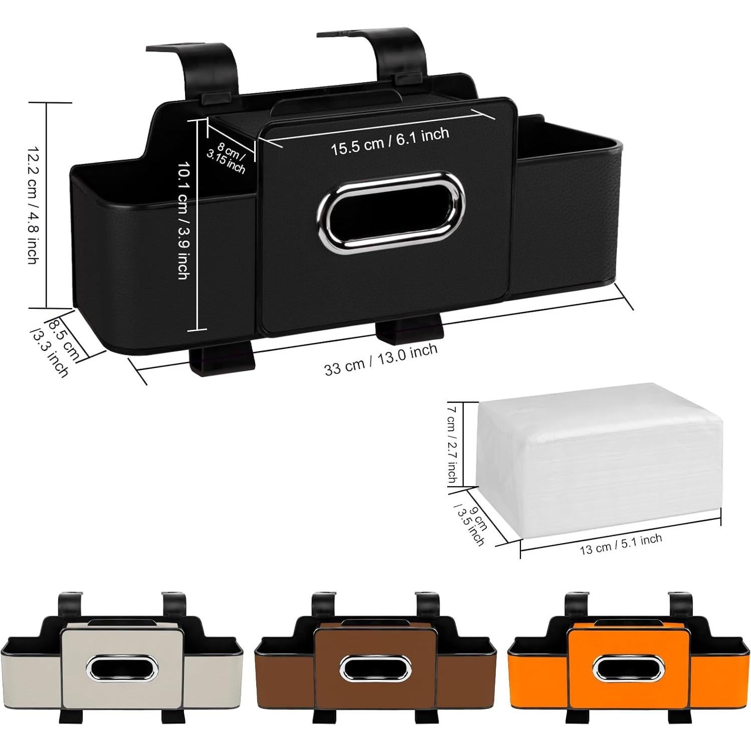 Organizador de Asiento Trasero de Coche Toresper Negro 4 Compartimentos