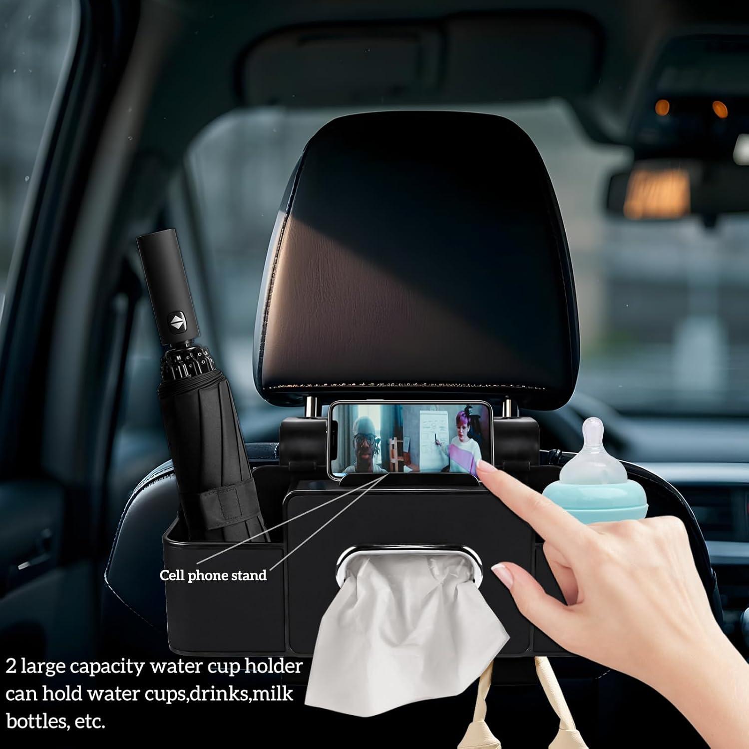 Organizador de Asiento Trasero de Coche Toresper Negro 4 Compartimentos