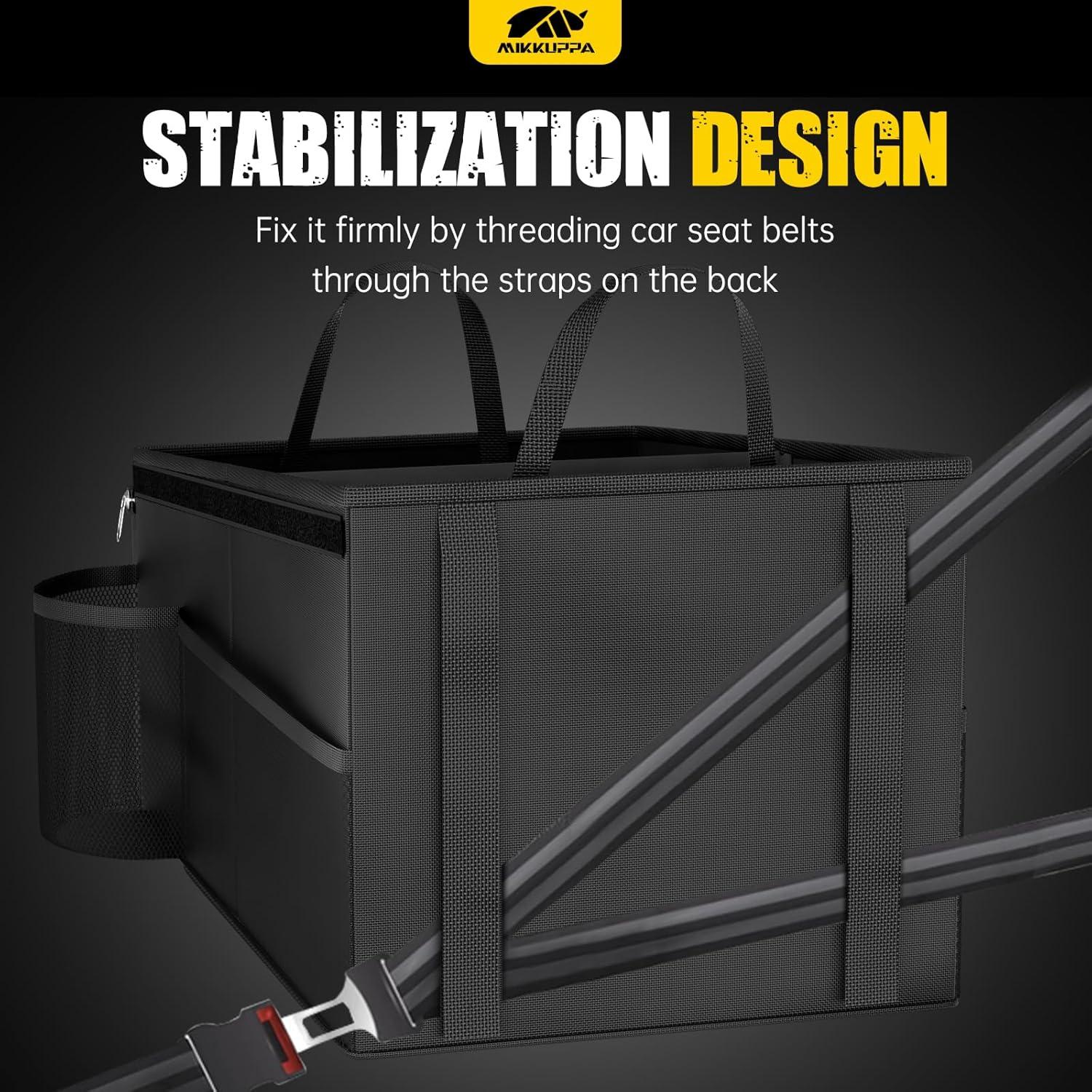 Organizador de Asiento de Coche MIKKUPPA - Negro, 43x27x23 cm