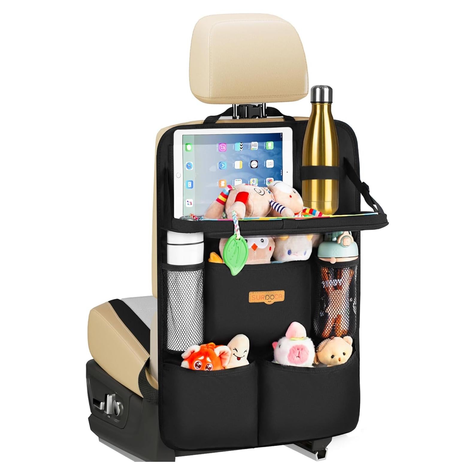 Organizador de Asiento de Coche SURDOCA con Bandeja Plegable