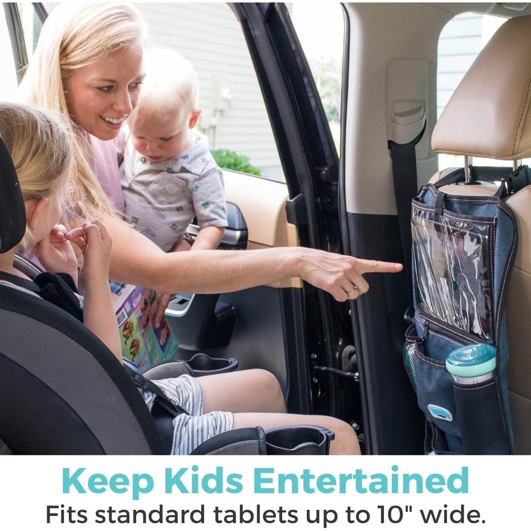 Organizador de Auto Colgante Toddleroo - Marino, 7 Bolsillos