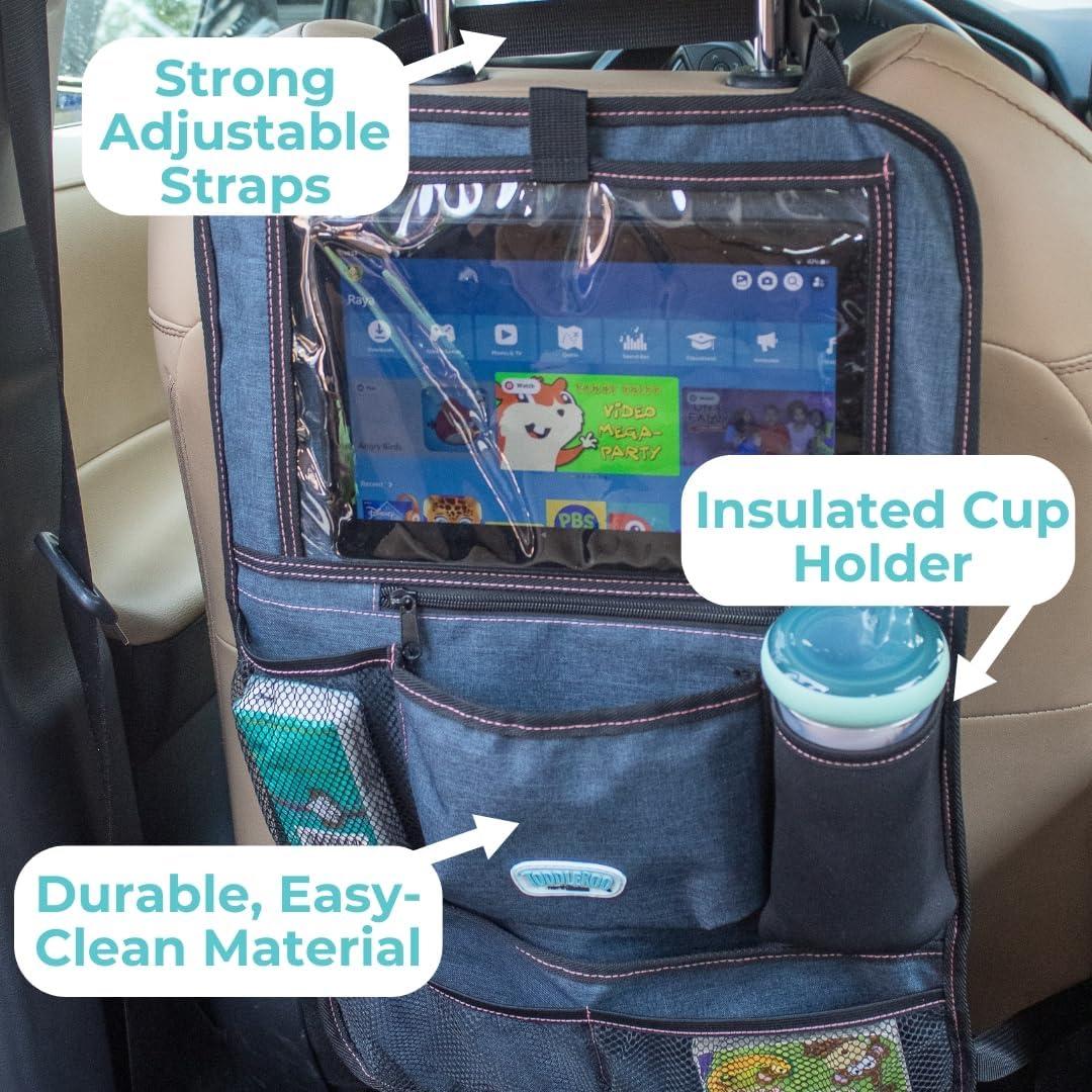 Organizador de Auto Colgante Toddleroo - Marino, 7 Bolsillos