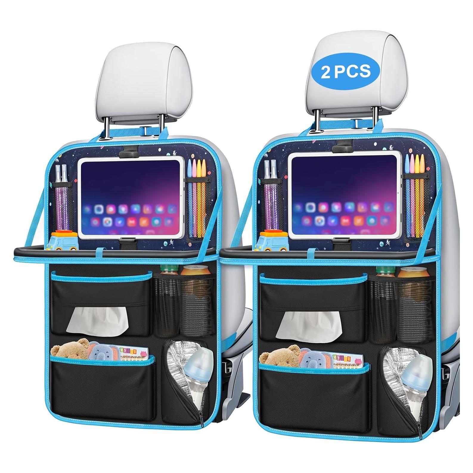 Organizador de Asiento Trasero MENZOKE con Bandeja y 7 Bolsillos