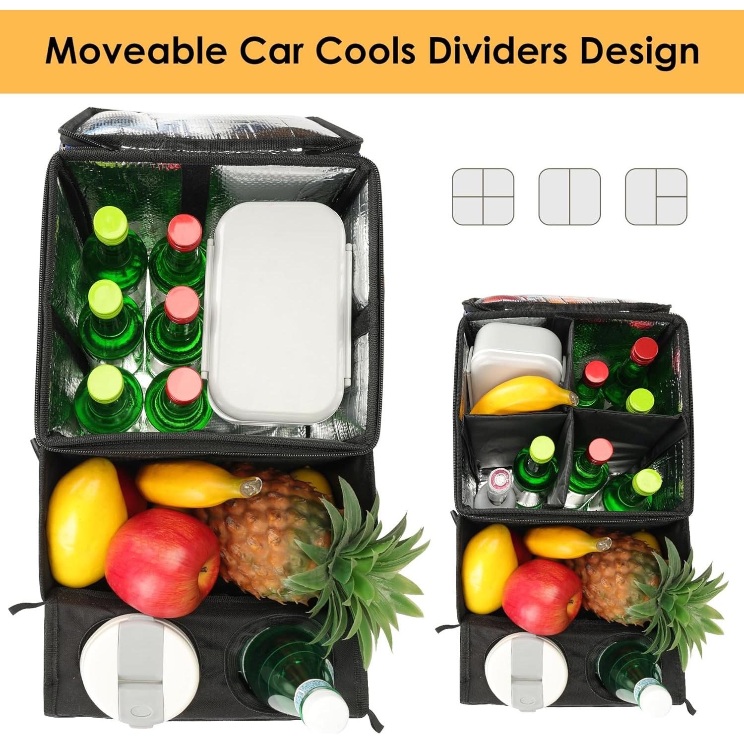 Organizador de Asiento de Coche WENRENER con Enfriador y Bandeja