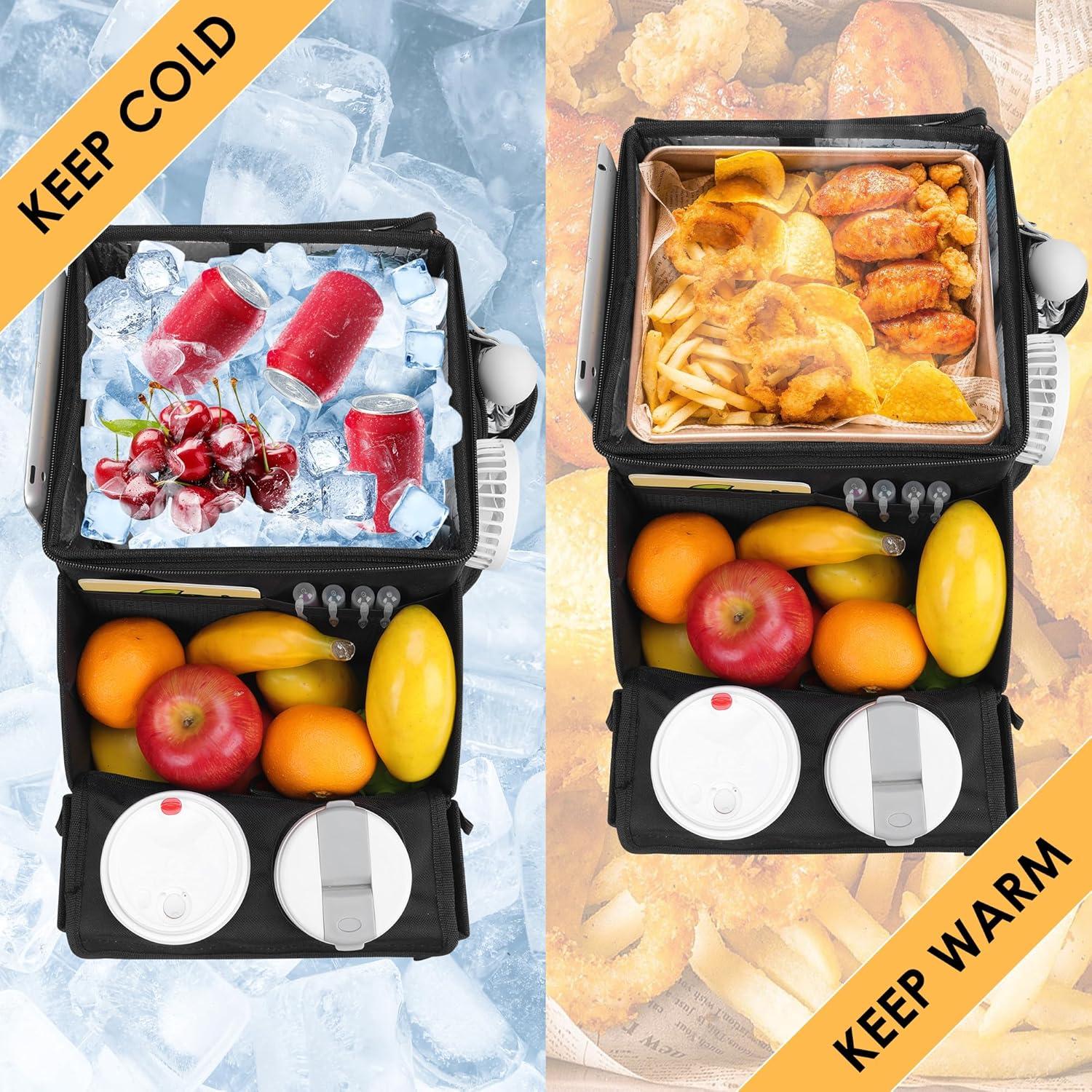 Organizador de Asiento de Coche WENRENER con Enfriador y Bandeja