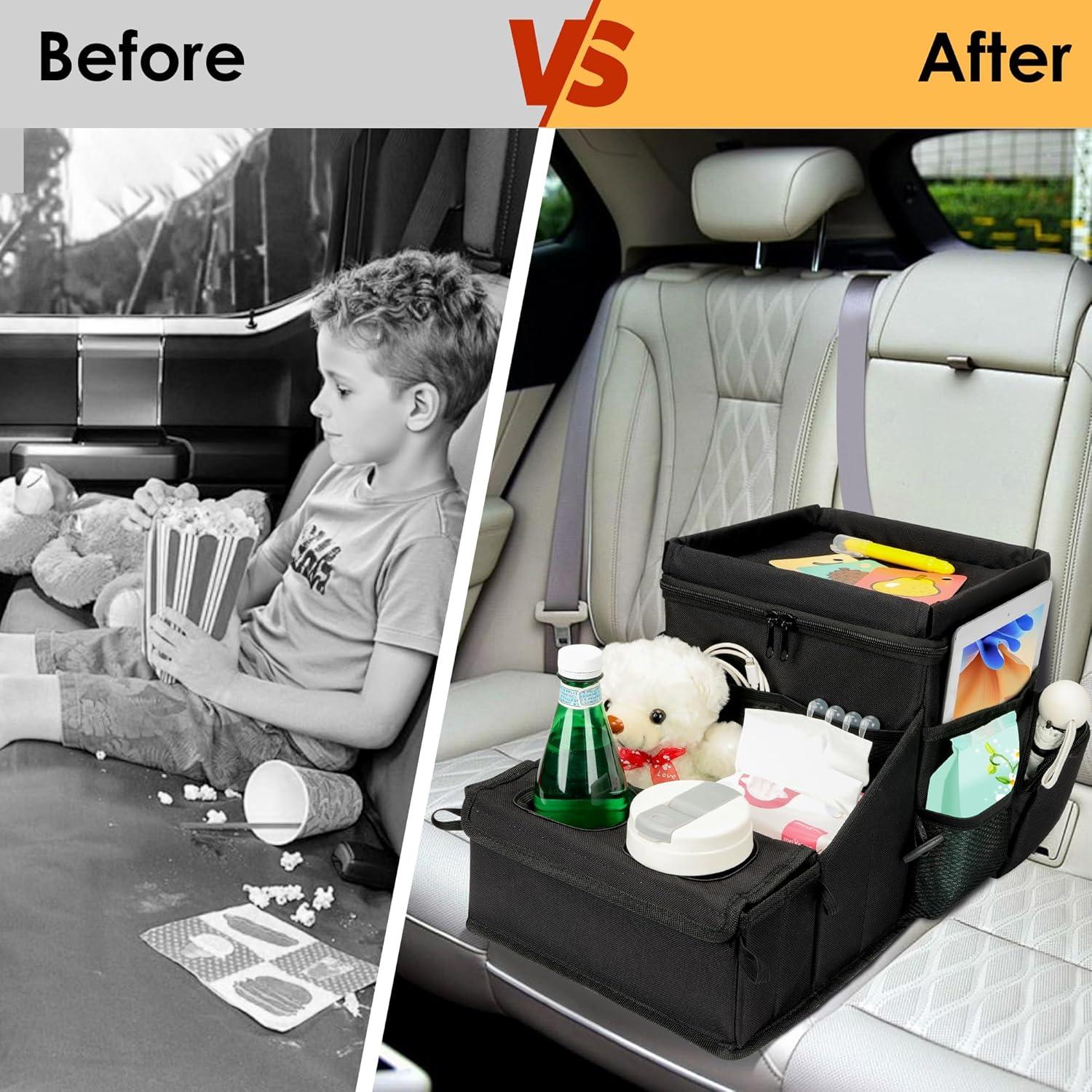 Organizador de Asiento de Coche WENRENER con Enfriador y Bandeja