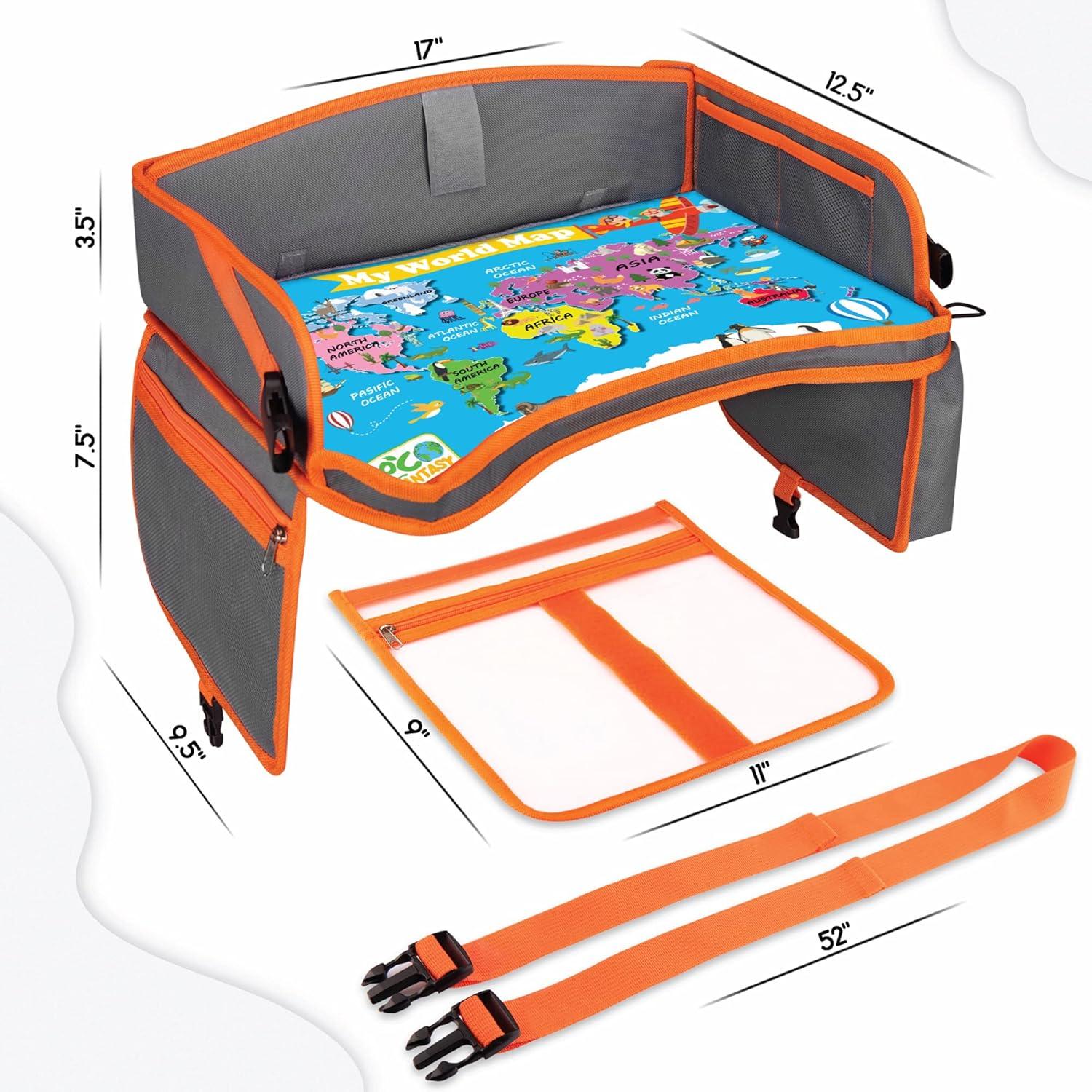 Bandeja de Viaje para Niños ECOFANTASY Naranja - Organizador Coche