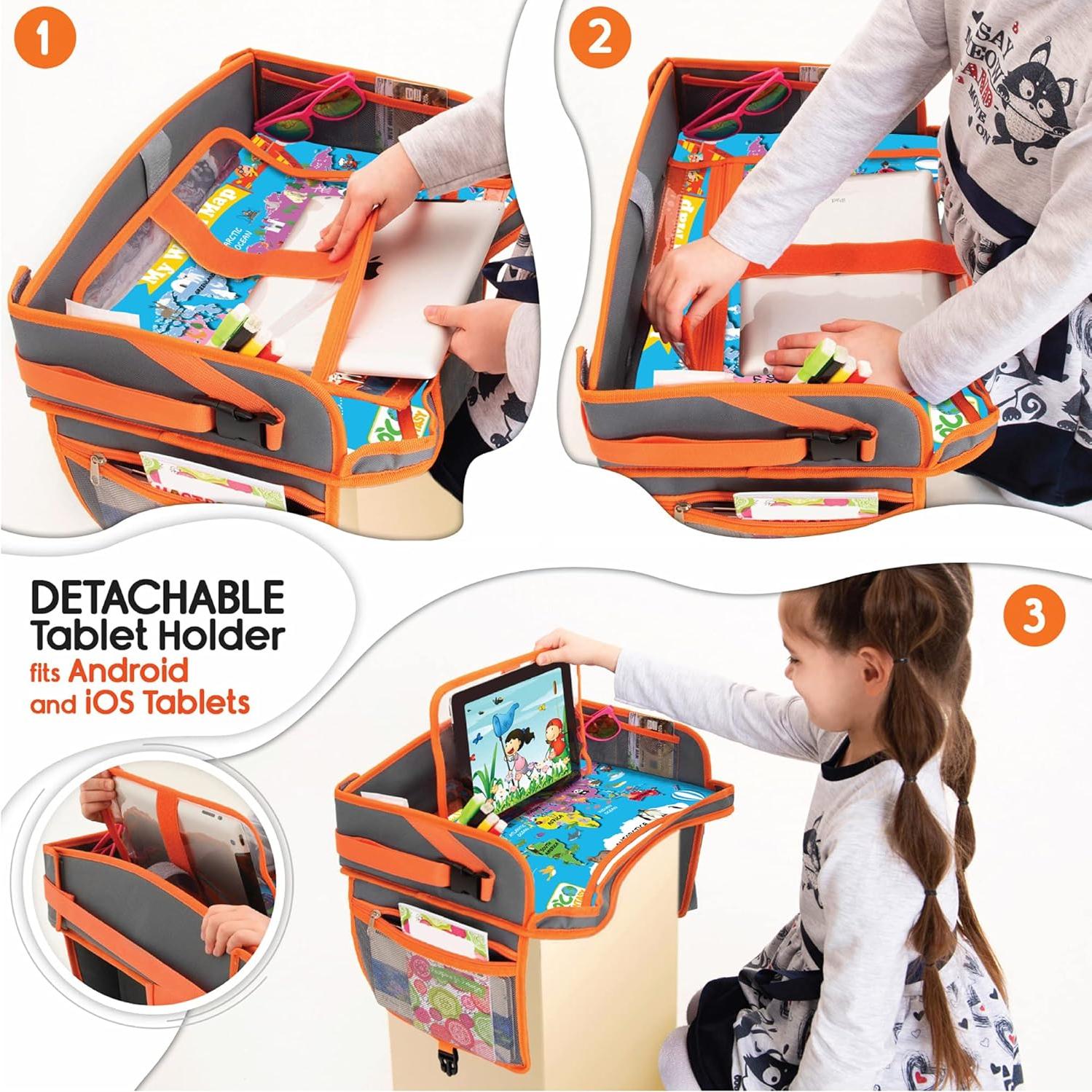 Bandeja de Viaje para Niños ECOFANTASY Naranja - Organizador Coche