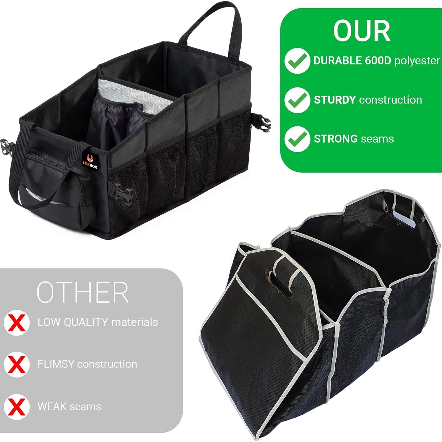 Organizador de Auto FoxBox Negro para Niños - 13 Compartimentos