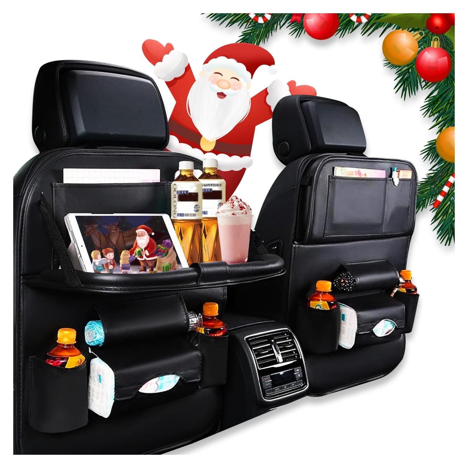 Organizador de Asiento Trasero de Coche ONISMEZ con Bandeja y 8 Bolsillos