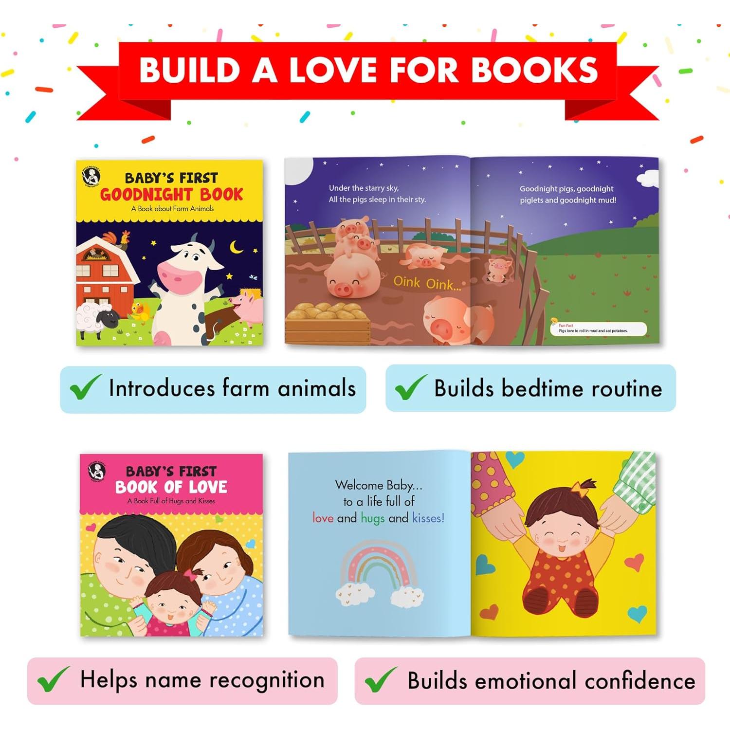 Conjunto de Primera Biblioteca Madame Curie 5 Libros Bebé 0-1 Año