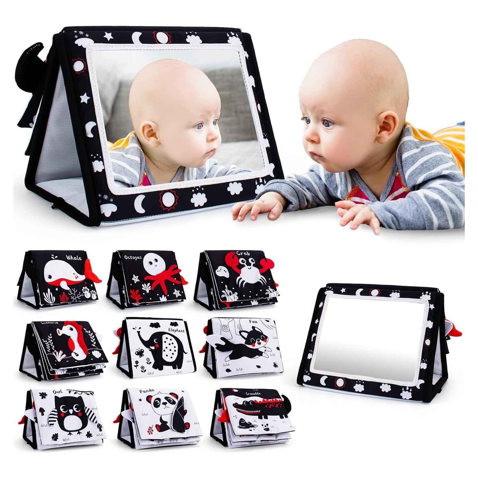 Espejo Sensorial para Bebés Oarifun 3D con Libro Suave