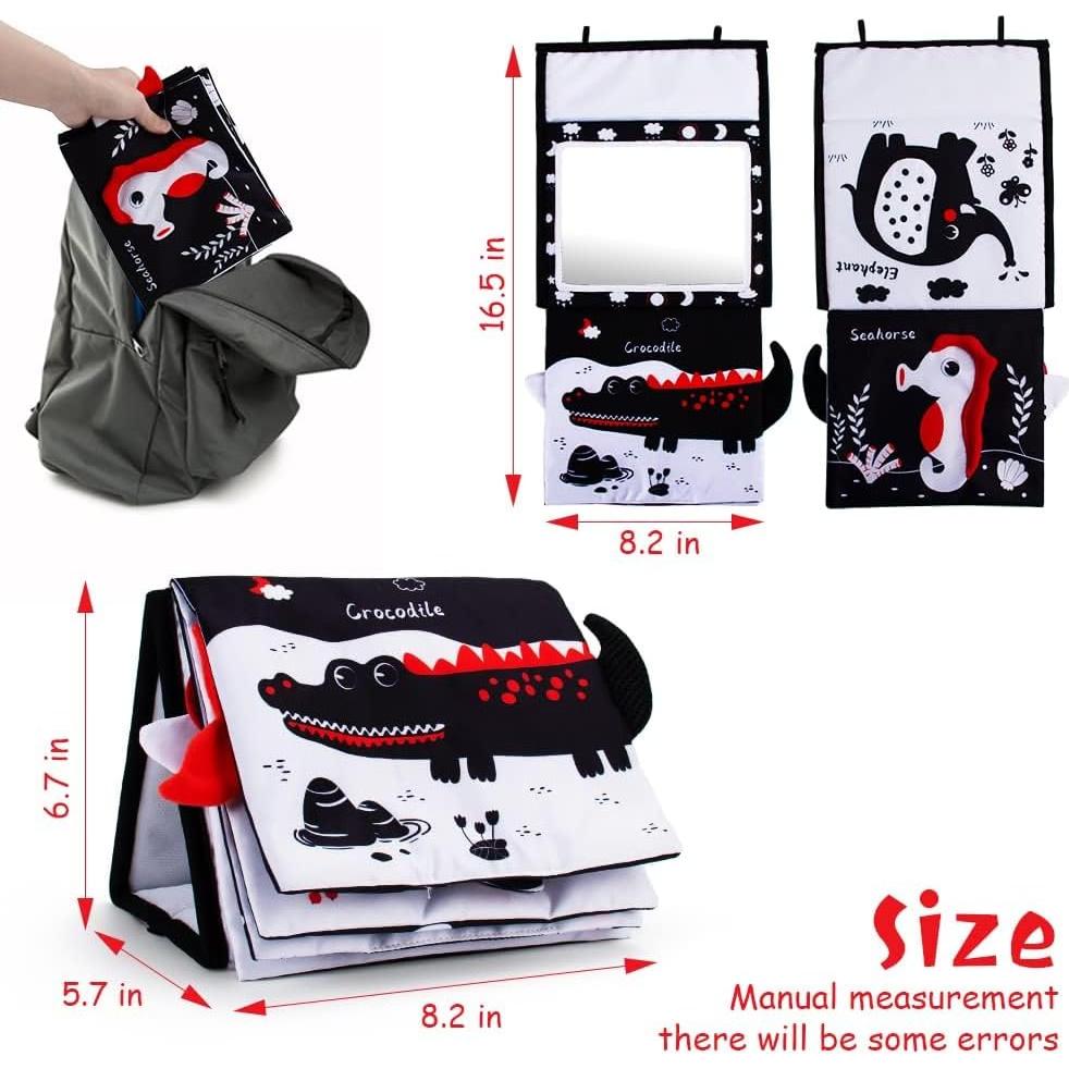 Espejo Sensorial para Bebés Oarifun 3D con Libro Suave